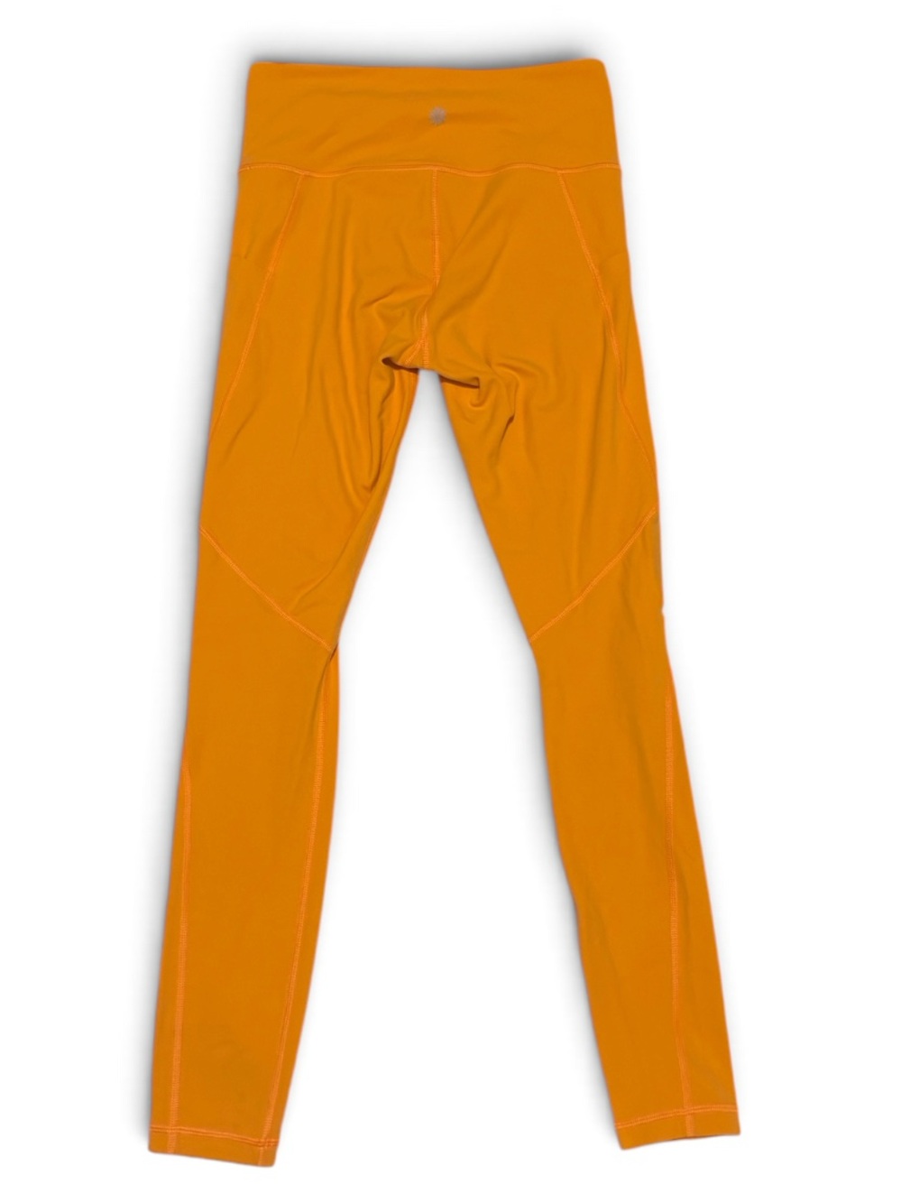 Athleta Stash Pocket Salutation Tight w/ Powervita Fabric Orange Leggings Sz XS - Picture 2 of 5